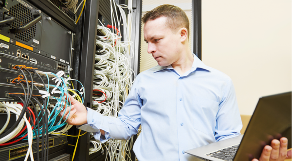 IT professional managing a secure network