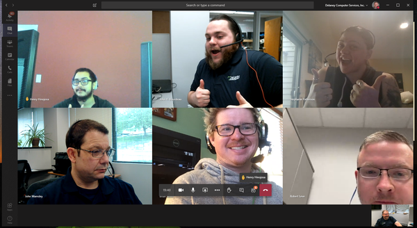 Microsoft Teams Supports 9 participants on screen at once working from home