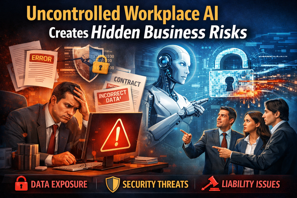 Employees using generative AI tools in the workplace without governance creating business and liability risks